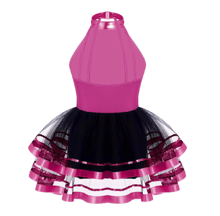 Iefiel Halter Shiny Sequin Dress
