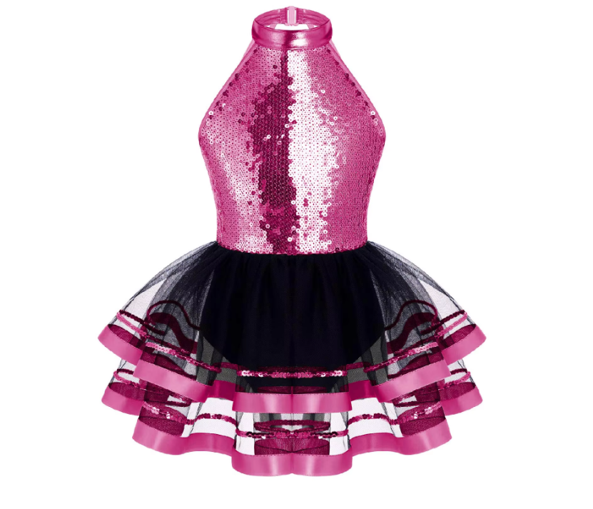 Iefiel Halter Shiny Sequin Dress