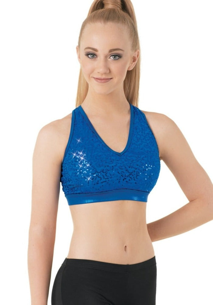 Sequin Spandex T-Back Bra Top - Balera Performance - Product no longer  available for purchase