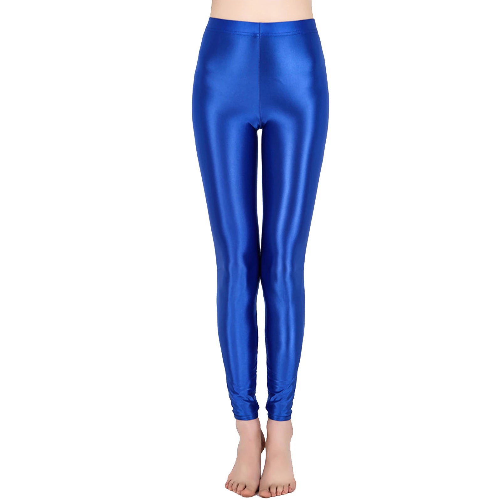 Shiny Metallic Lycra Leggings Purple - Hiro Gato