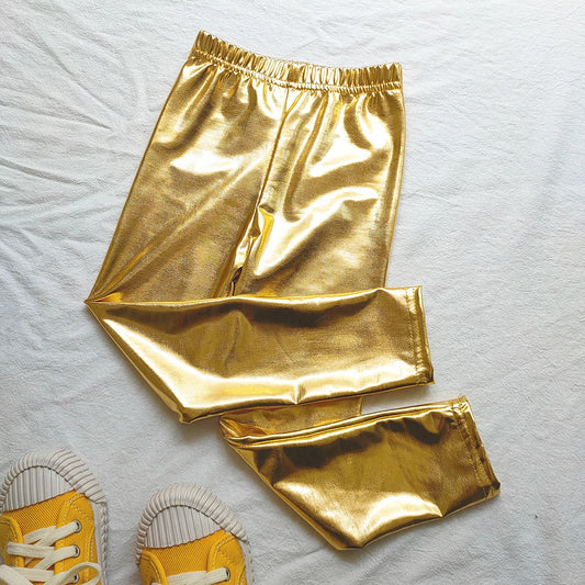 Chirarrose Faux Leather Shiny Leggings