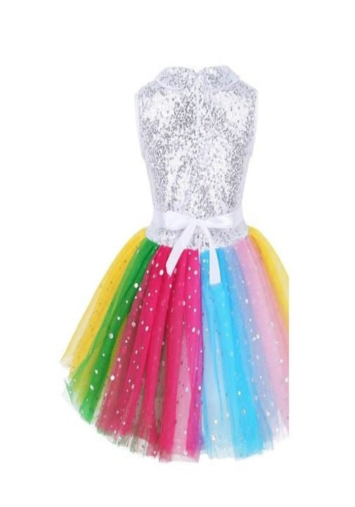 Freebiliy Sleeveless Rainbow Dress