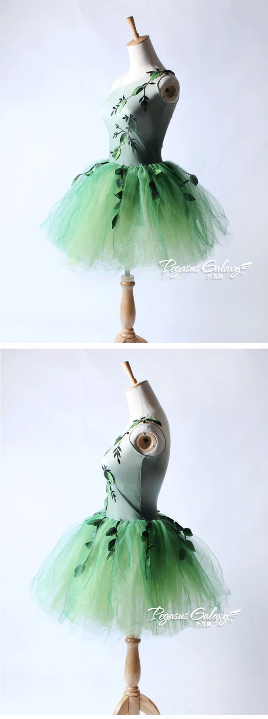 Yue Dancing Costume Co Classical Romantic Green Leaves Tutu