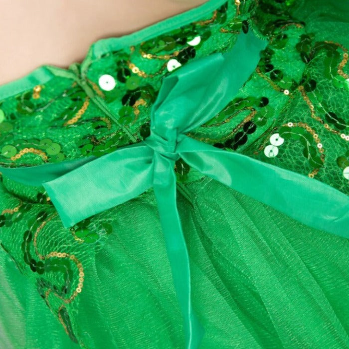 NantDance Green & Gold Sequin Dress